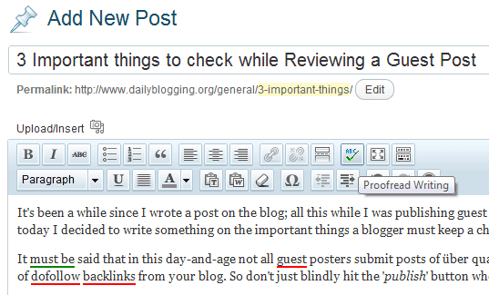 Reviewing Guest Posts Reviewing Guest Posts
